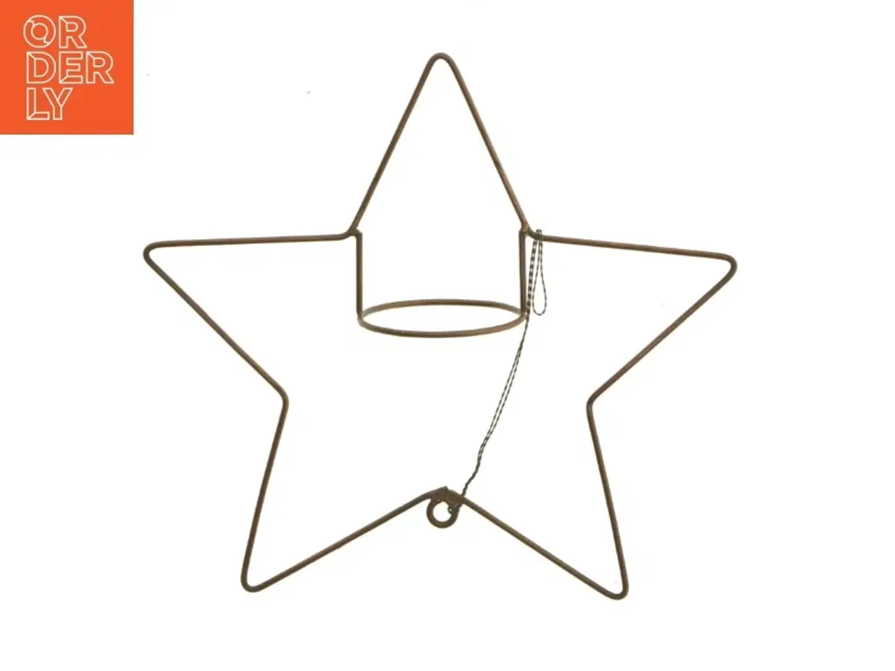 Billede 1 - Metallisk stjerne til dekoration (str. 21 cm)