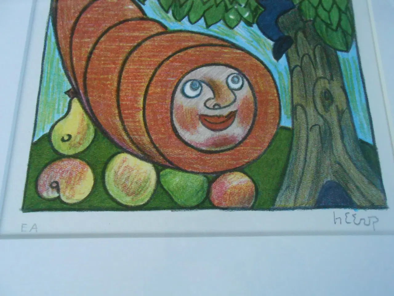 Billede 3 - Litografi, Henry Herrup, motiv: Æbleskud, b: 42,5