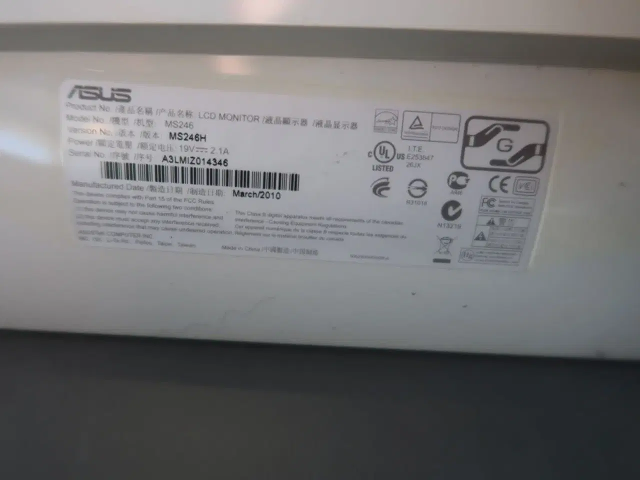 Billede 3 - 23,6" Computerskærm ASUS MS246H
