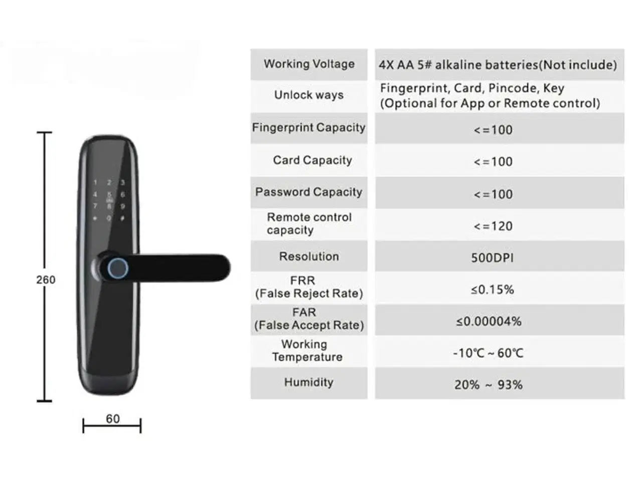 Billede 4 - 2 stk. Smart Lock Fortress ZC08