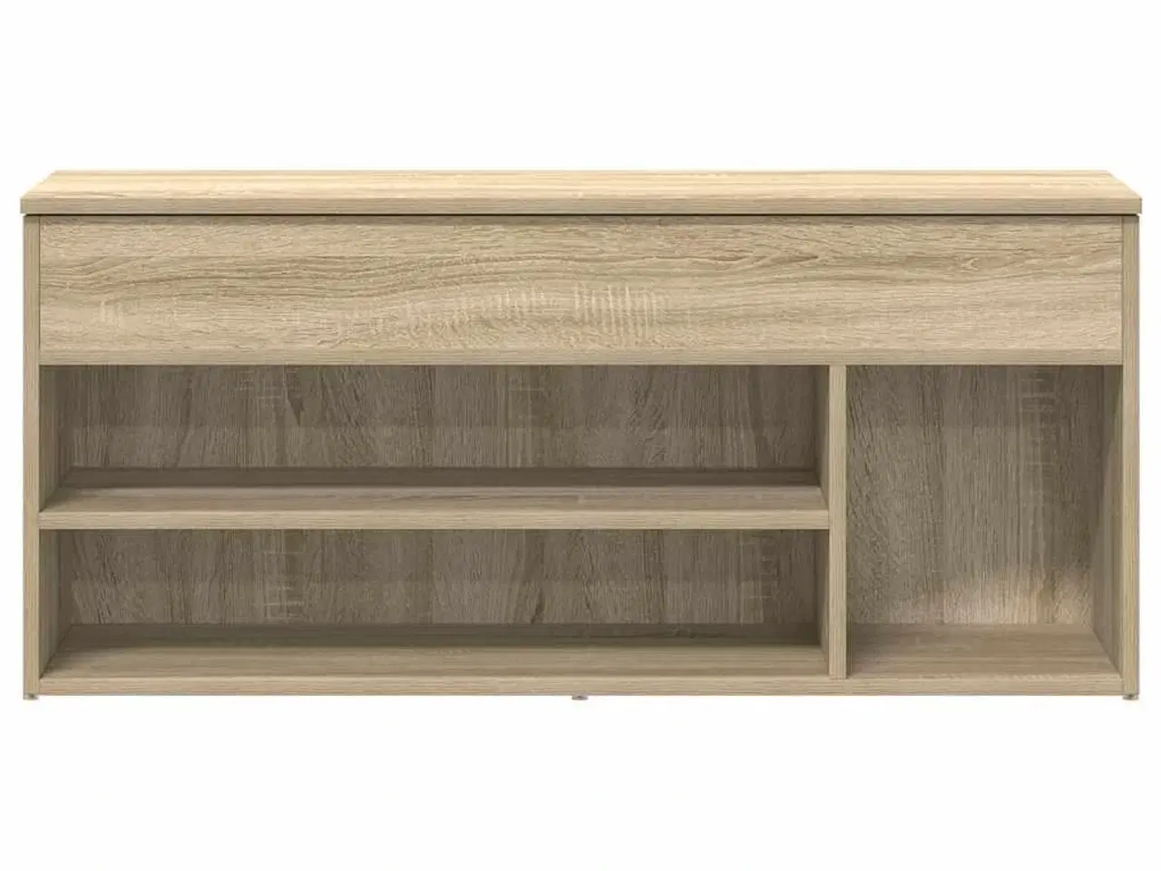 Billede 4 - Skobænk 102x30,5x45 cm konstrueret træ sonoma-eg