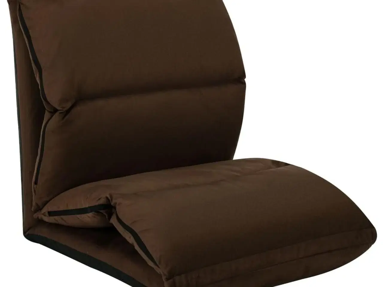 Billede 1 - Foldbar gulvstol mikrofiber brun
