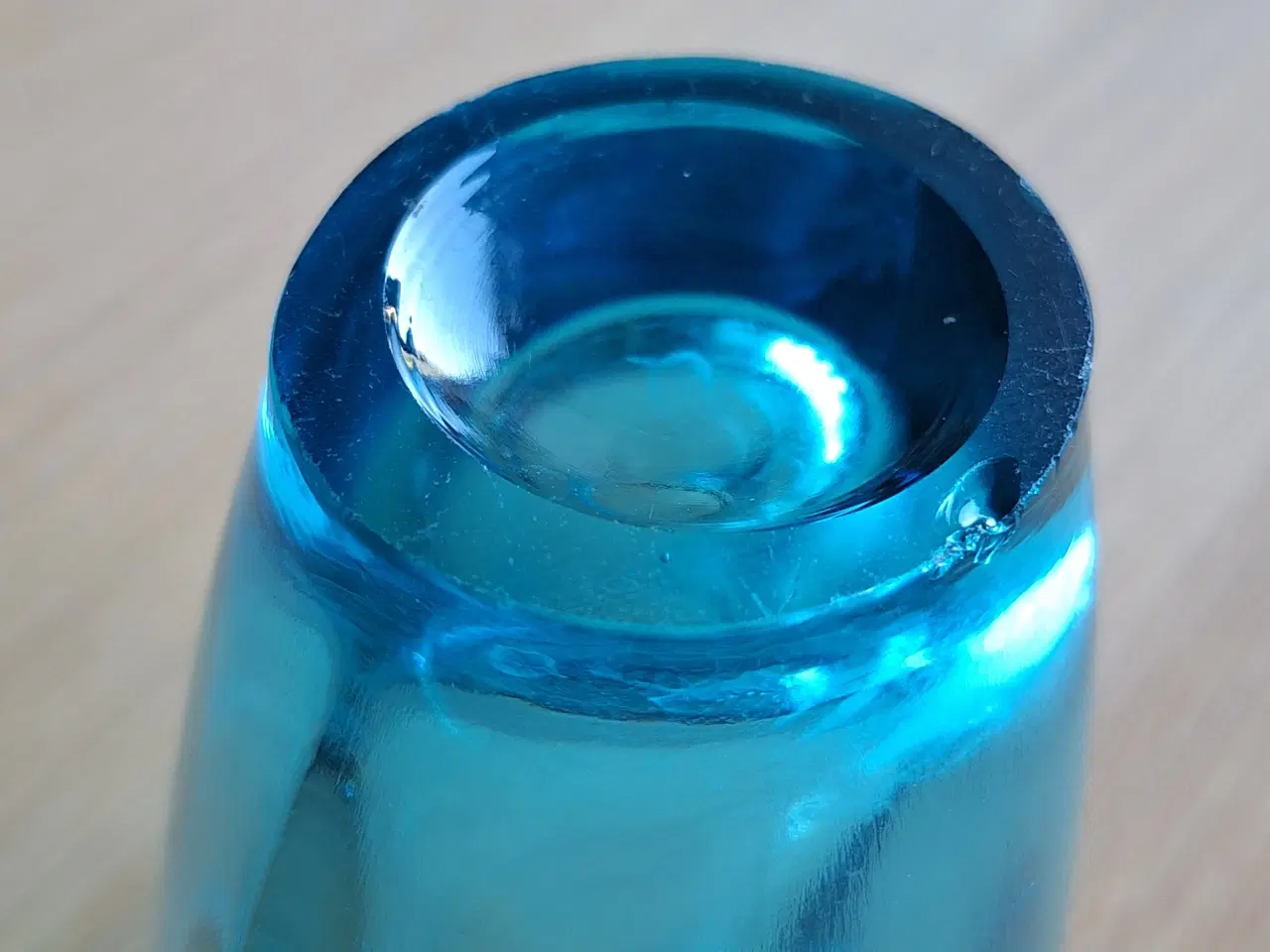 Billede 2 - Blå konisk vase