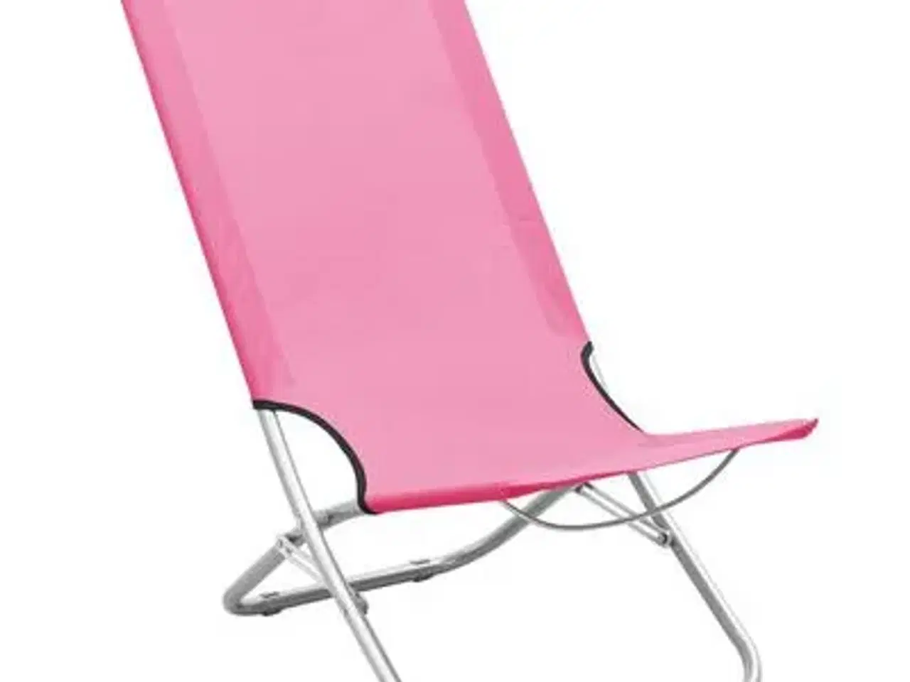 Billede 2 - vidaXL foldbare strandstole 2 stk. stof pink