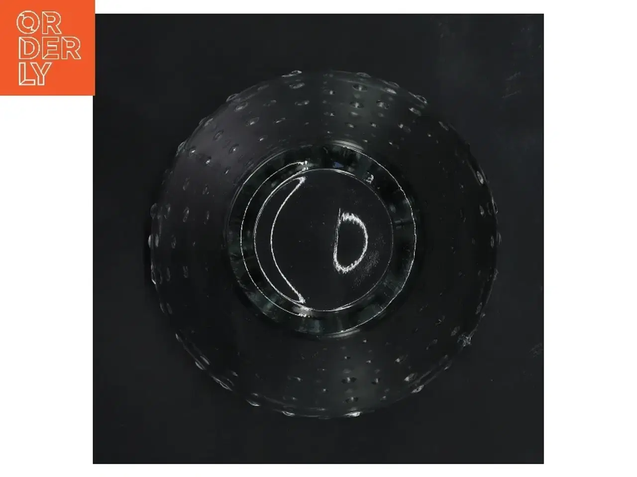 Billede 3 - Glasvase med prikker (str. Ø 12 cm længde 10 cm)