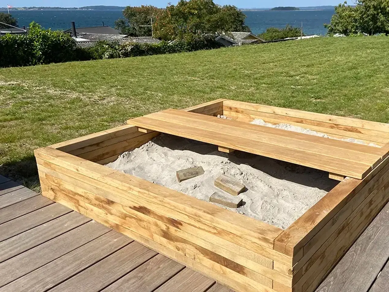 Billede 3 - Sandkasse, egetræ - byggesæt