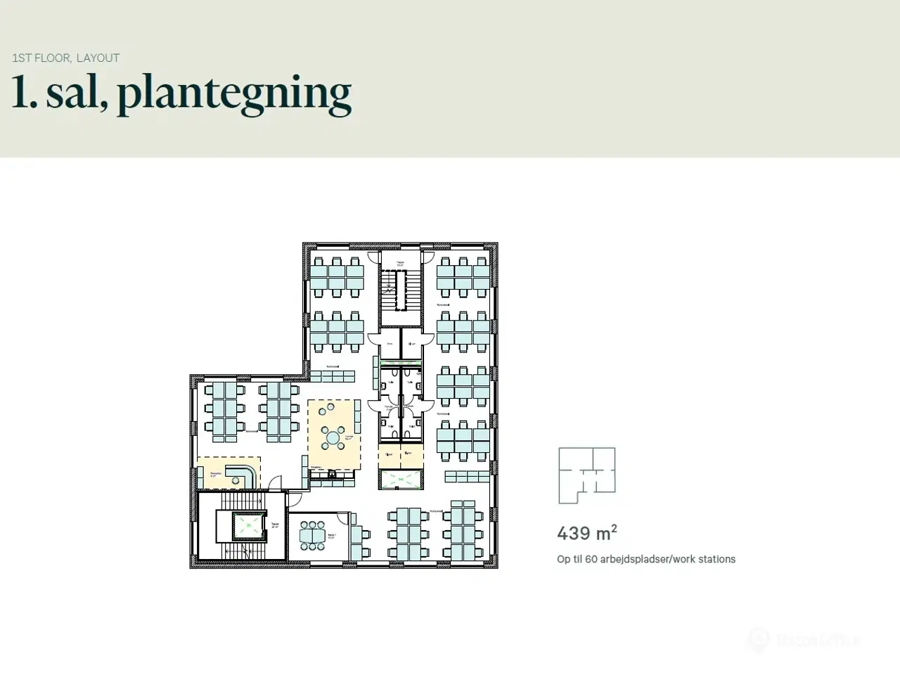 Billede 14 - Gennemført kontordomicil med rå detaljer