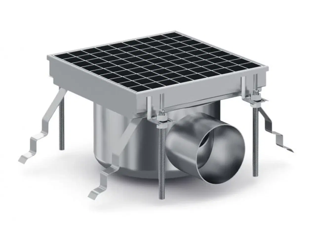 Billede 1 - Rustfrit Gulvafløb (200 x 200 mm) – AISI 304 Stål