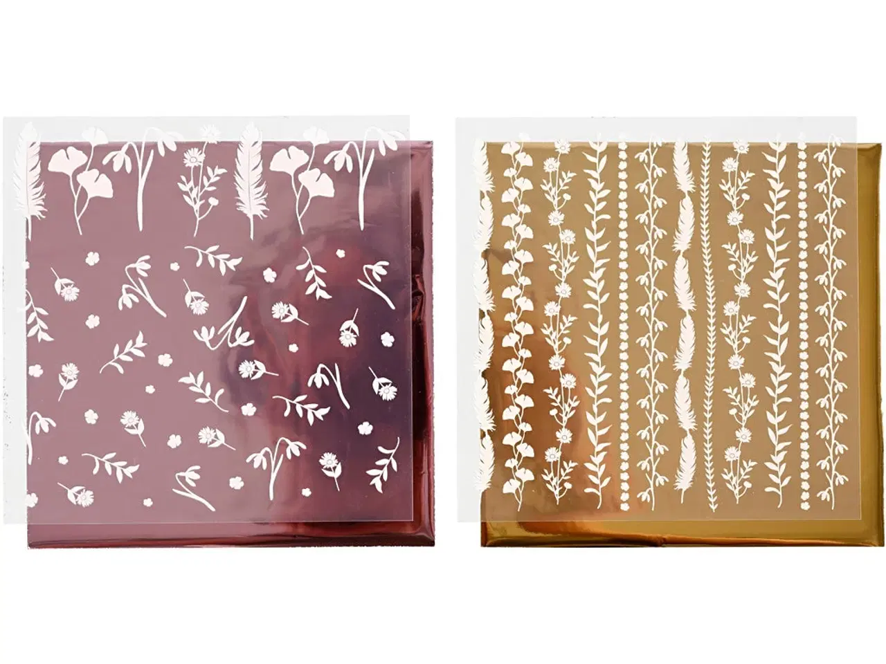 Billede 1 - Dekorationsfolie og Limark, 15x15 cm - 4 stk.