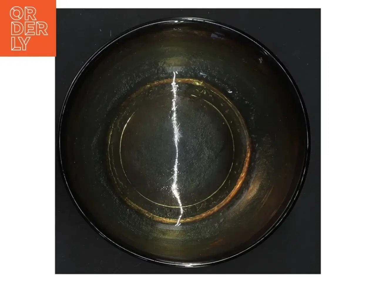 Billede 2 - Ravfarvet glaskål (str. Ø 11x6 cm)