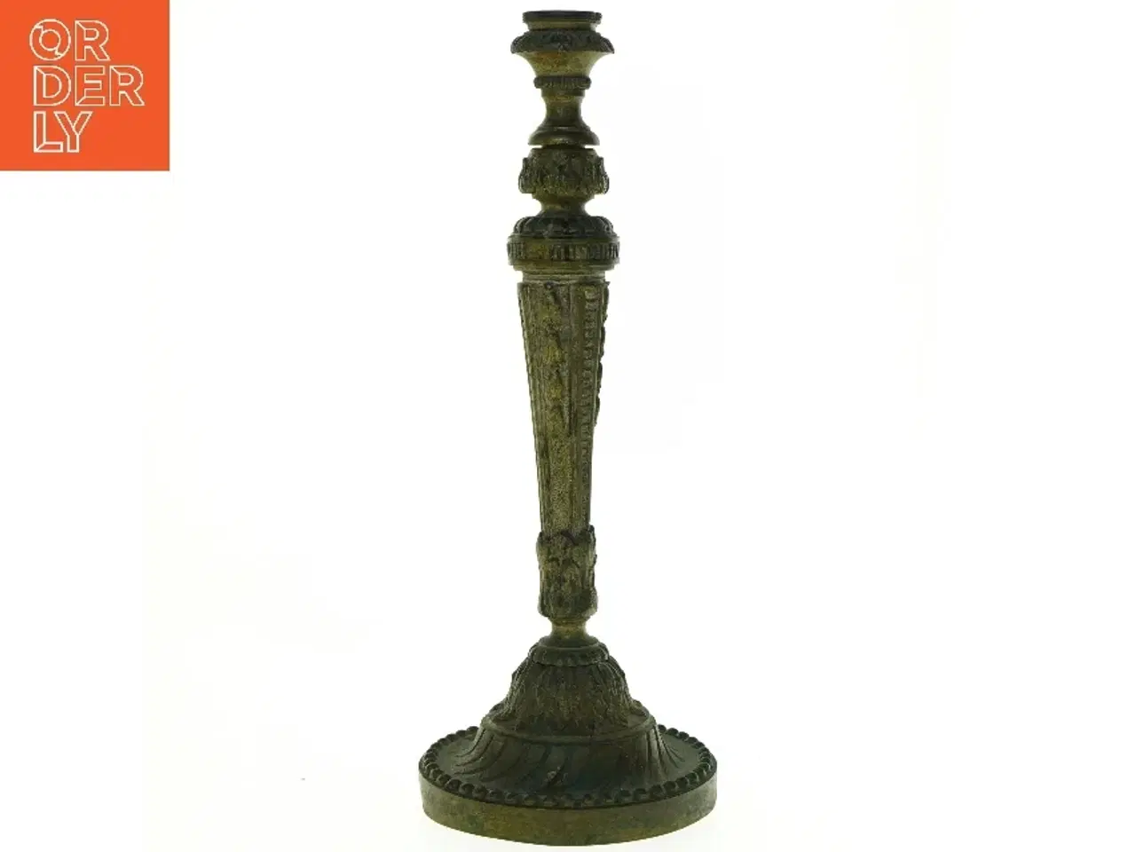 Billede 1 - Antik Messing Lysestage (str. 30 x 11 cm)