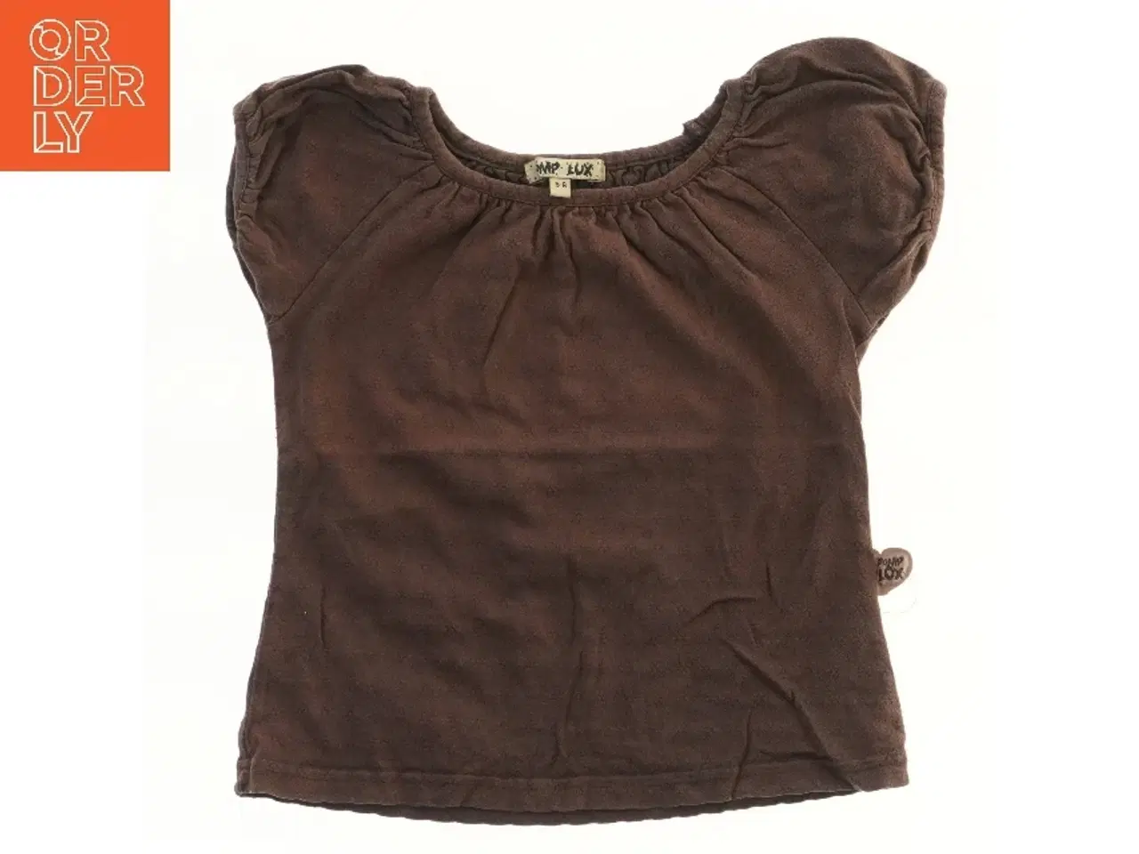 Billede 1 - Brun kortærmet bluse fra Pomp de Lux (str. 110)