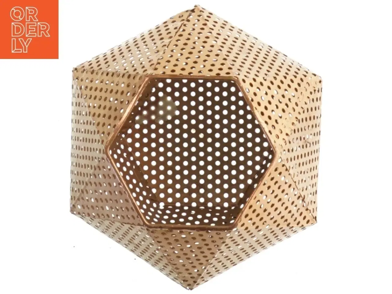 Billede 2 - Kobber geometrisk lysestage (str. 19 cm)