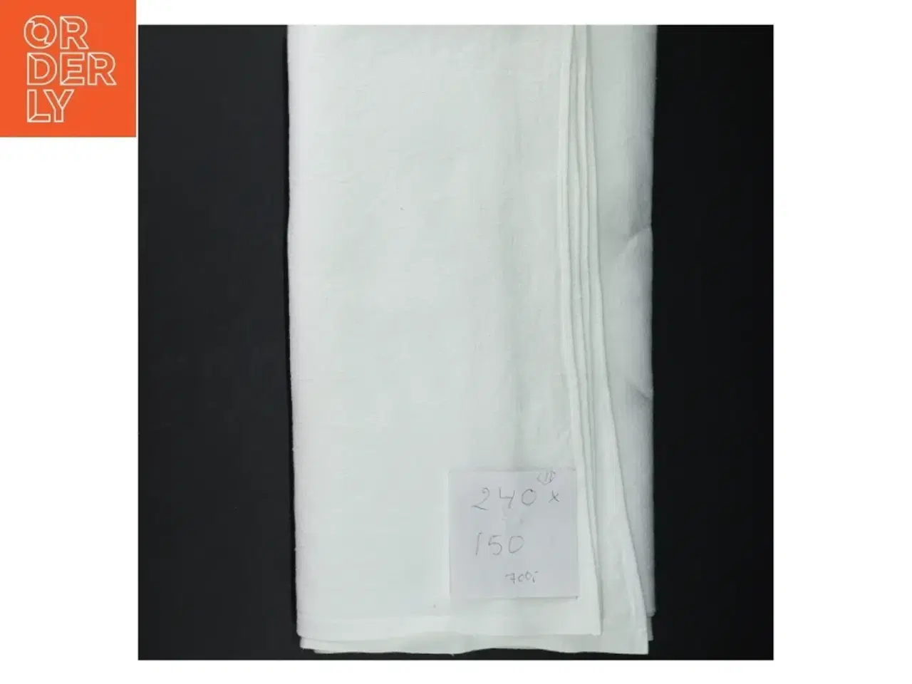 Billede 4 - Hvid Damask dug (str. 240 x 150 cm)
