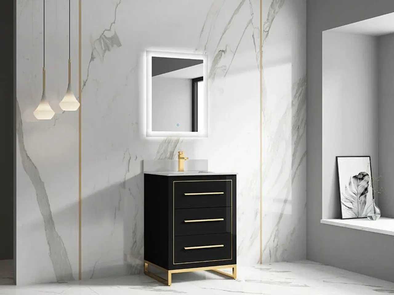 Billede 2 - Baderumsmøbel, Colombia, Black, 60