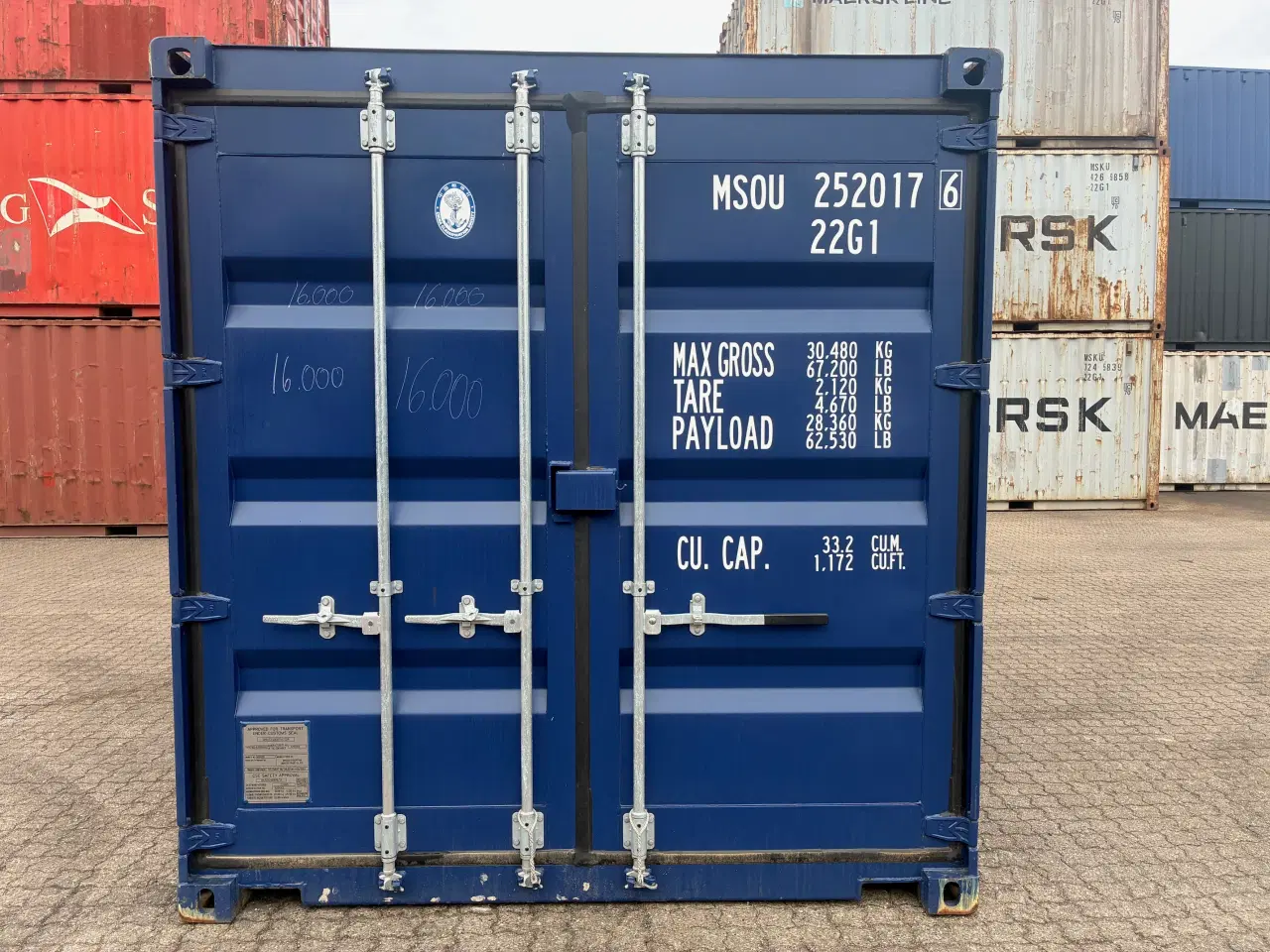 Billede 1 - 20 fods Container- ID: MSOU 252017-6 