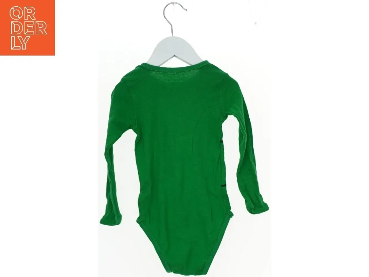 Billede 2 - Grøn langærmet bodystocking med elefantmotiv fra Mads & Mette (str. 98)