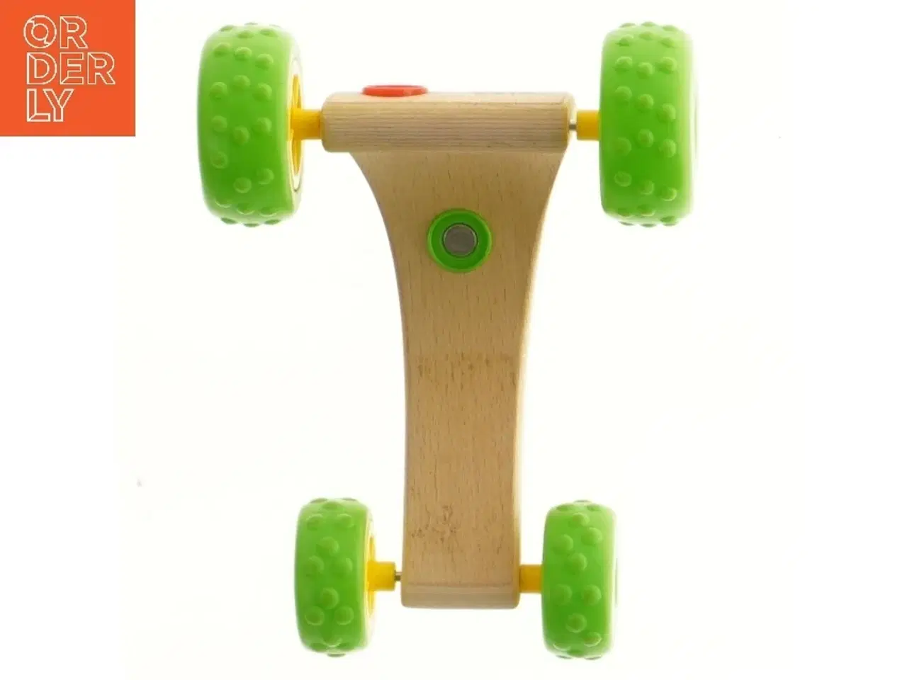 Billede 2 - Trælegetøjsbil med grønne hjul fra Brio (str. 19x14 cm)