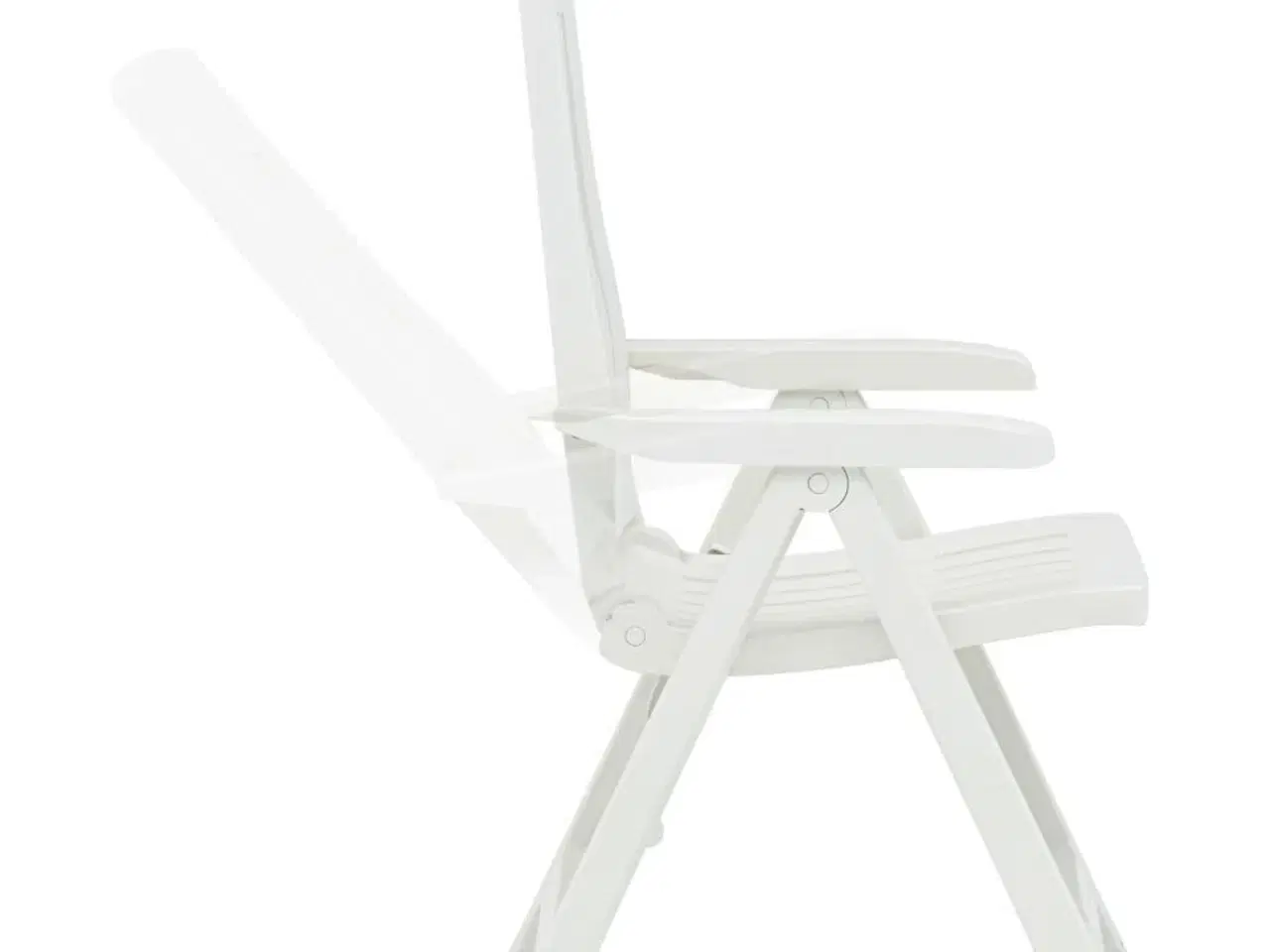 Billede 5 - Havelænestole 2 stk. plastik hvid