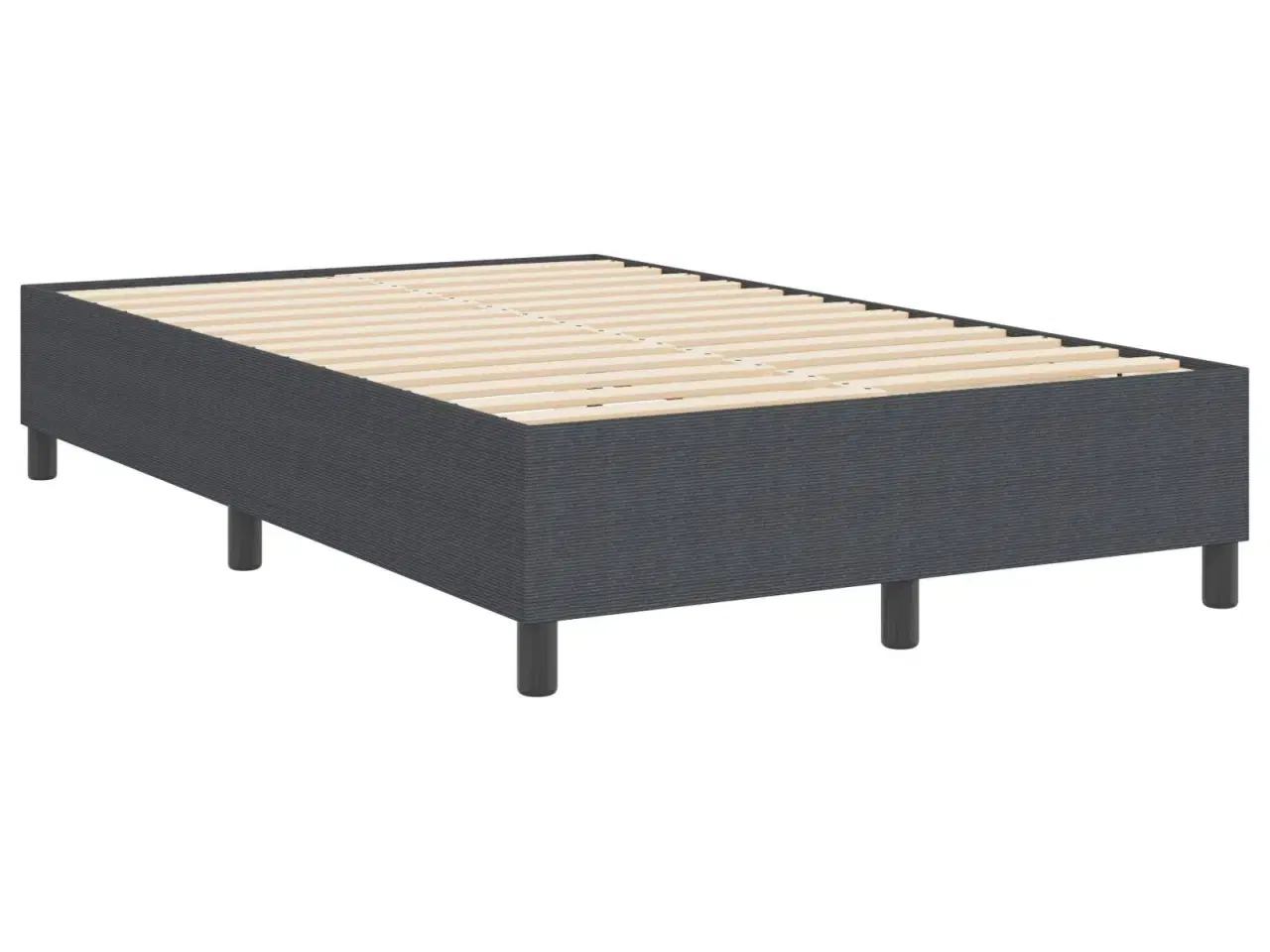 Billede 8 - Kontinentalseng Mørkegrå 120 x 200 cm Corduroy stof