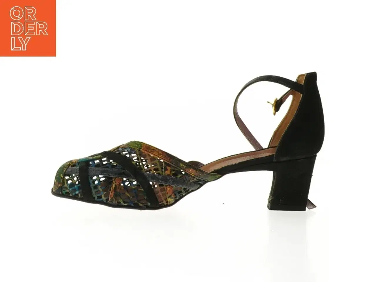 Billede 1 - Farverige højhælede sandaler fra Laguna (str. 39)