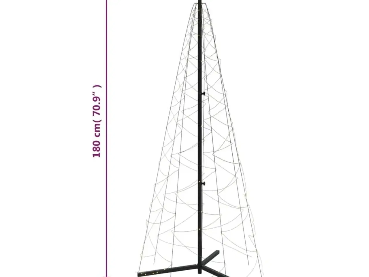 Billede 10 - Kegleformet juletræ 70x180 cm 200 LED'er varmt hvid
