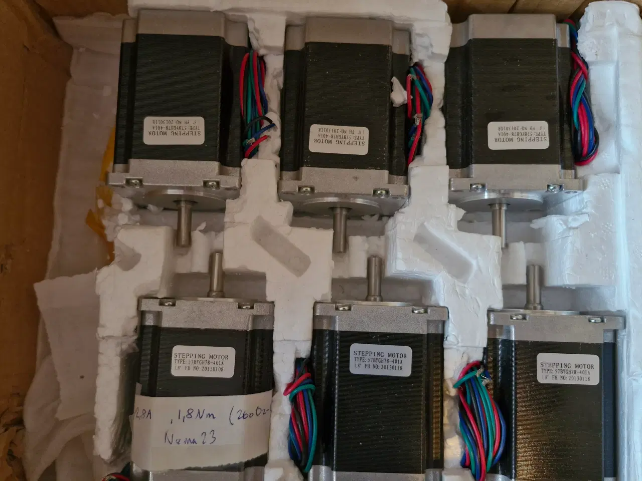 Billede 1 - Stepmotorer (6 stk.) Nema 23