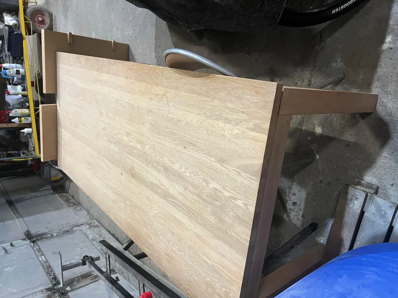 Billede 3 - Spisebord, massivt egetræ 90x200/290 cm (2plader) 