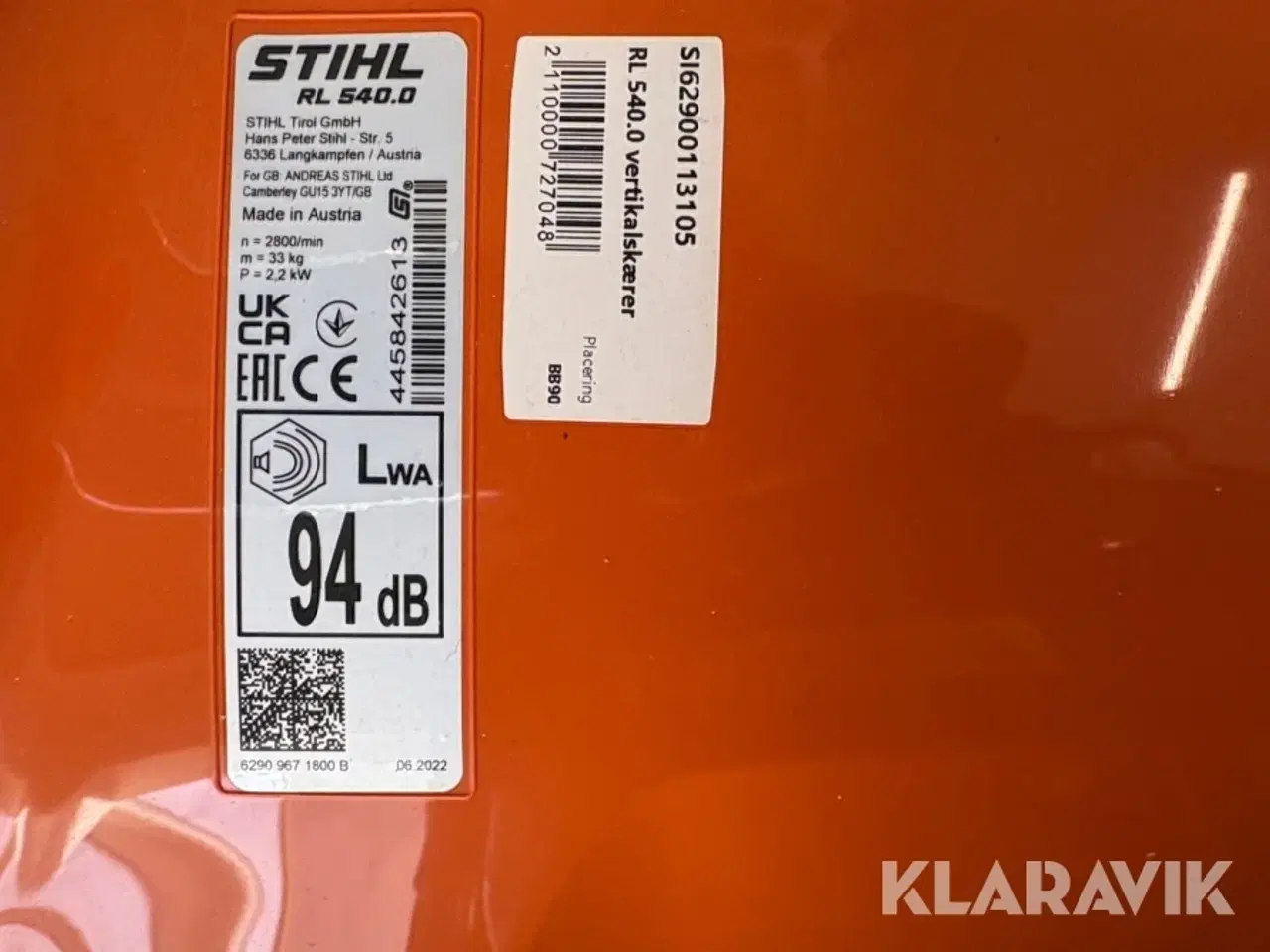 Billede 12 - Vertikalskære STIHL RL 540