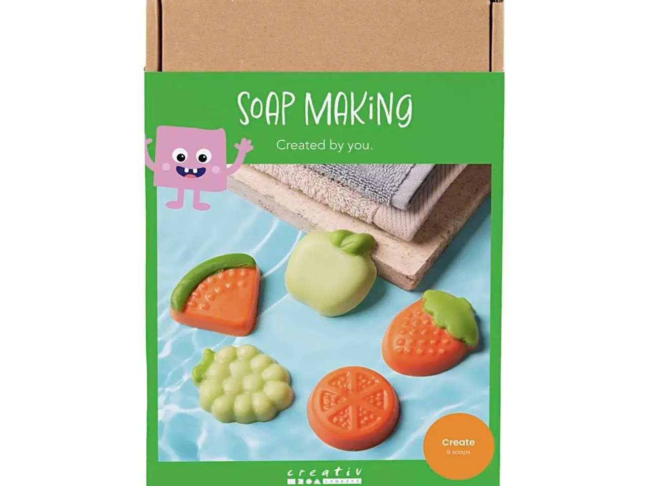 Billede 1 - DIY Kit Sæbefremstilling, Frugt, grøn, orange, 1 pk.