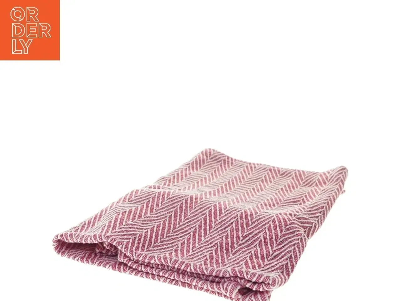 Billede 4 - Rød zigzag tæppe/plaid (str. 116x140 cm)