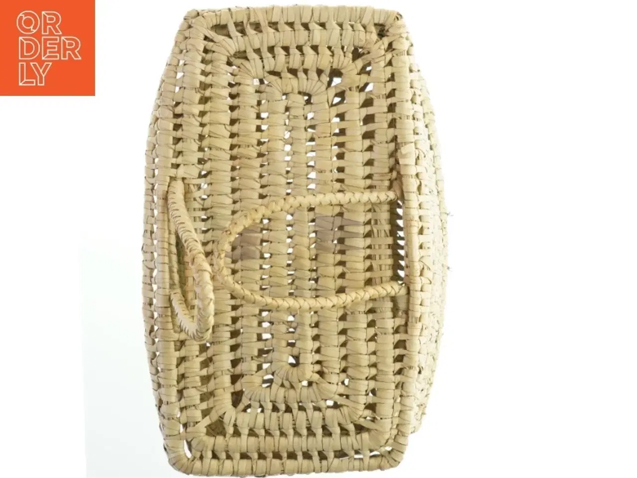 Billede 5 - Flettet kurvetaske med håndtag (str. 40x25x30 cm)