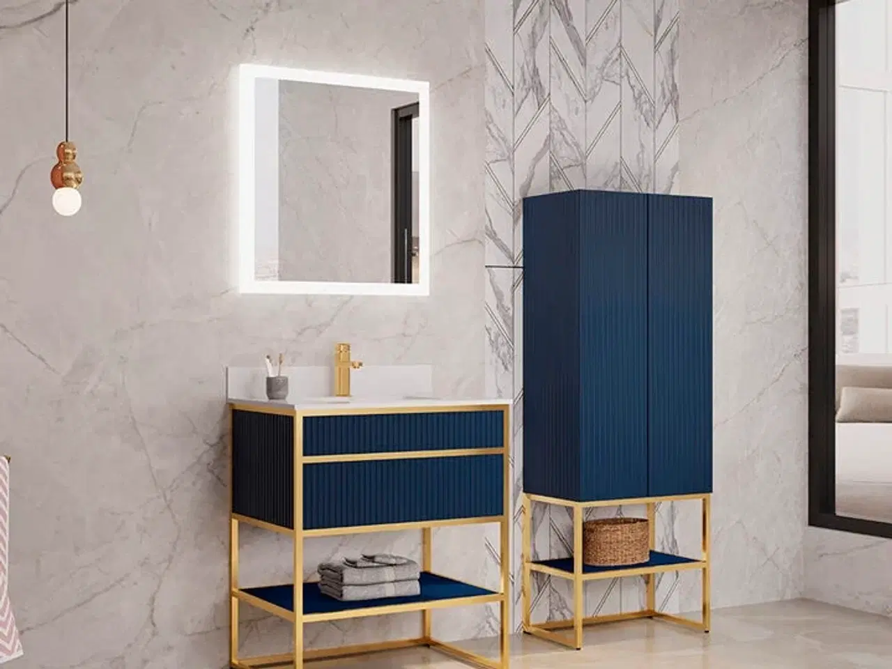 Billede 1 - Baderumsmøbel, Angels Blue, 75