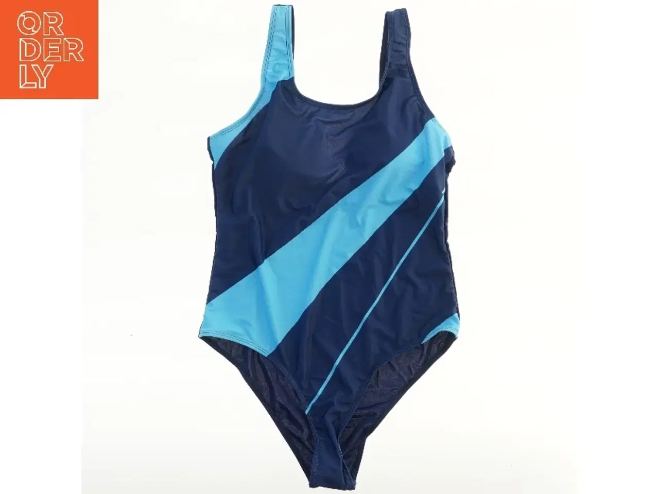 Billede 1 - Badedragt med blå striber (str. L)