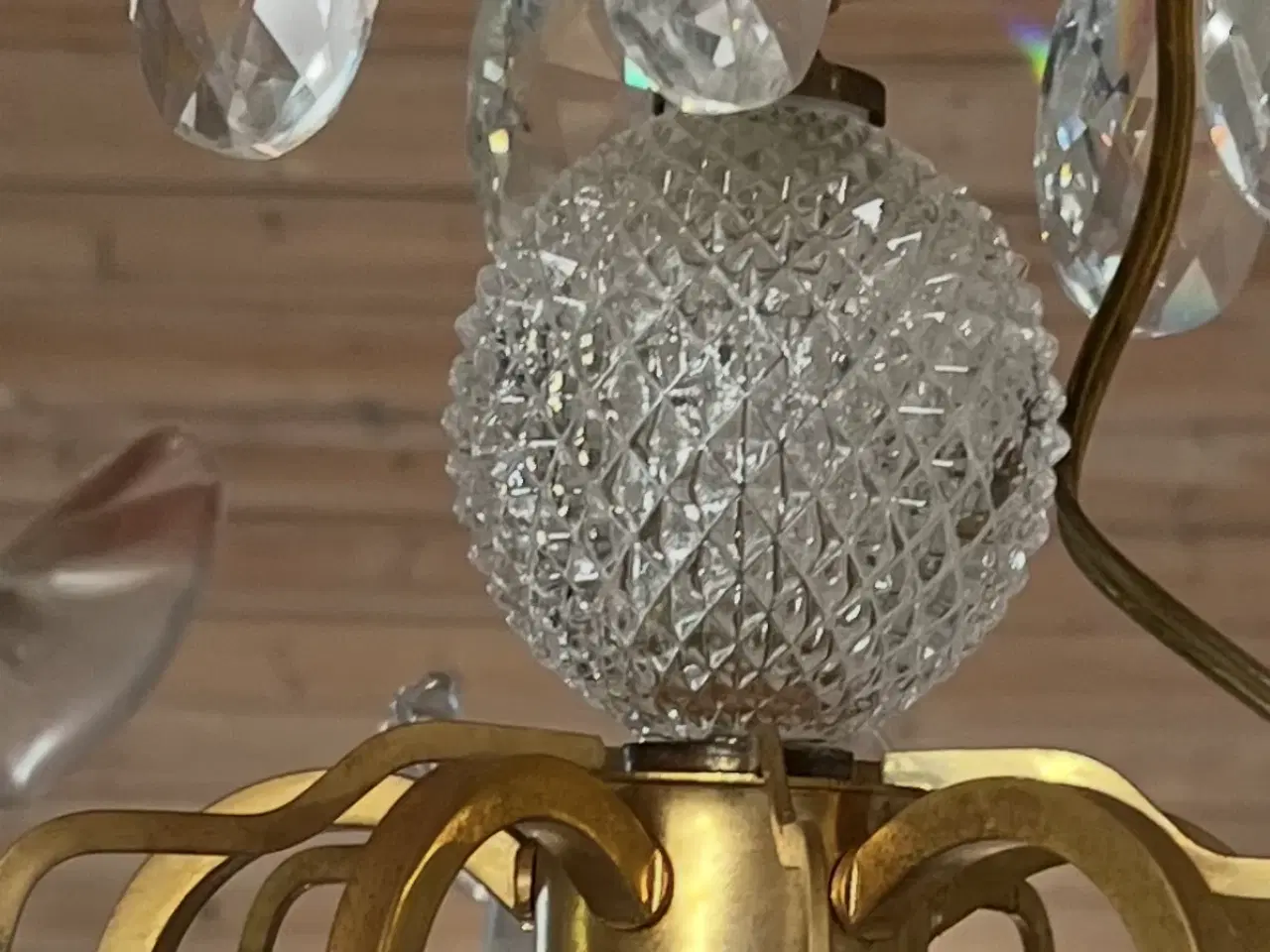 Billede 3 - Flot Prismelysekrone messing