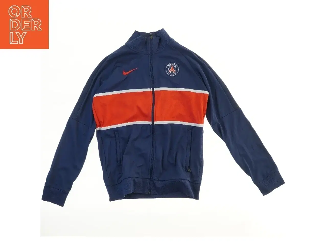 Billede 1 - Træningsjakke med logo og lynlås fra Nike (str. L)