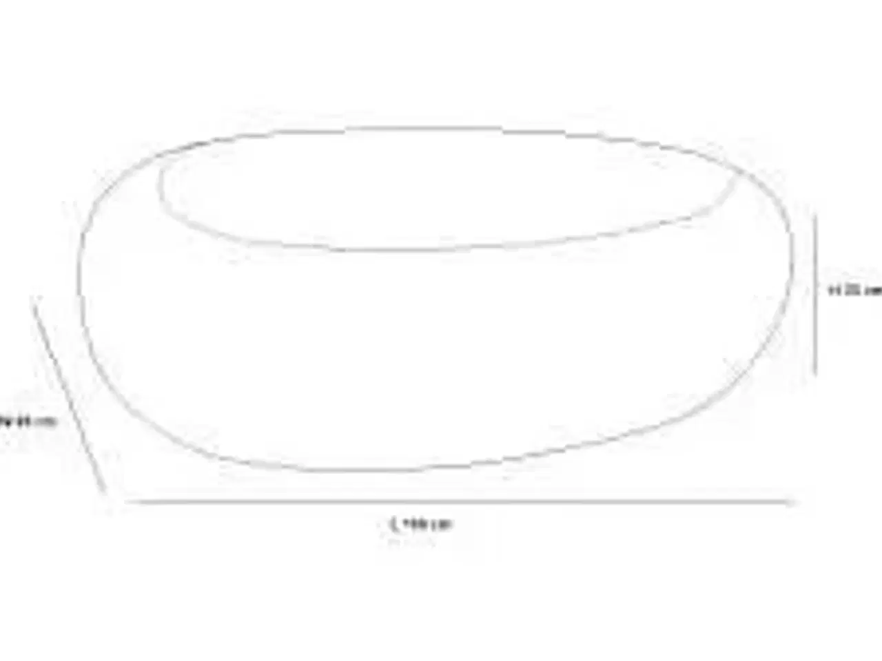 Billede 2 - Kalmar ovalt loungebord 105x68 cm