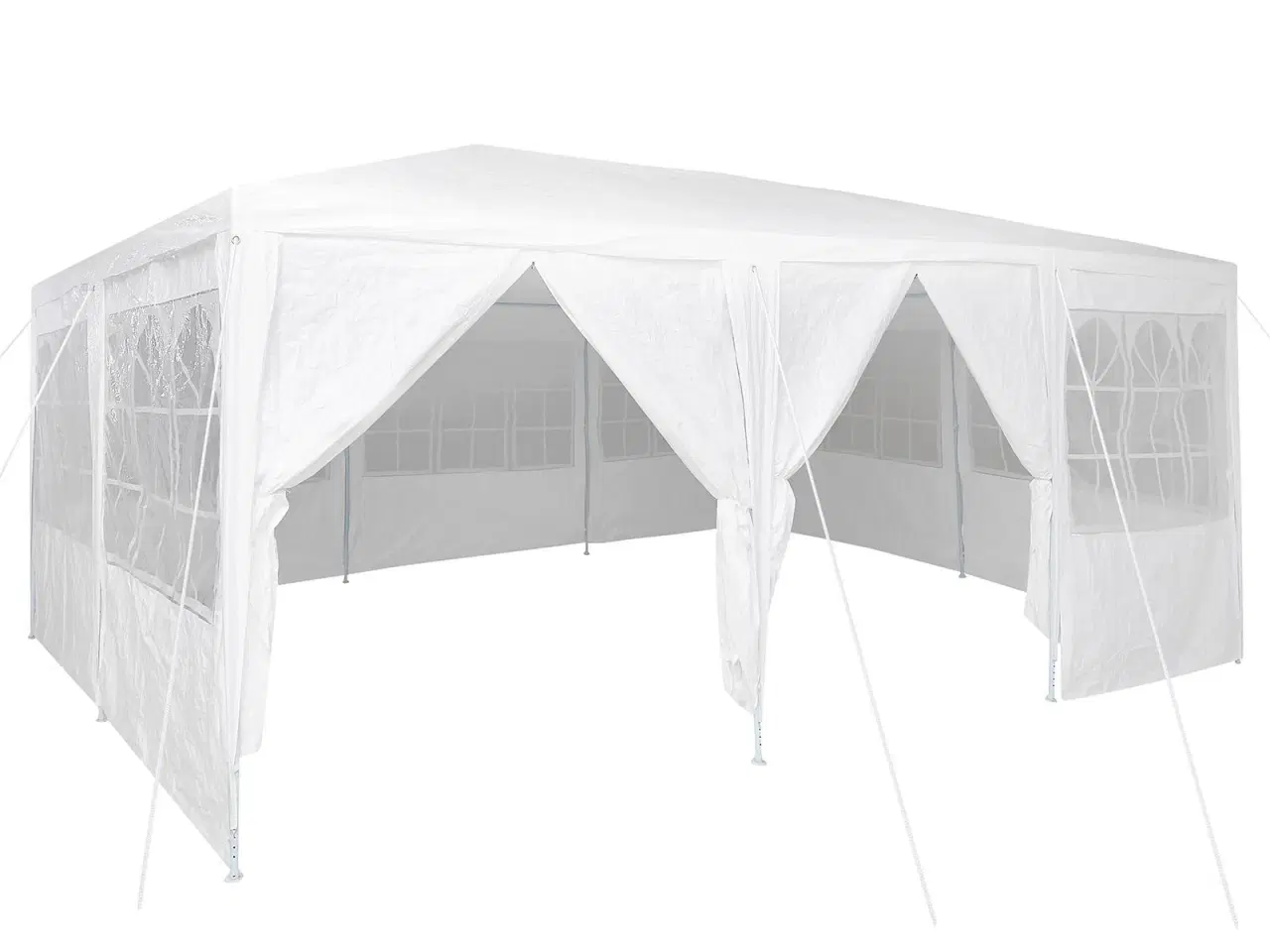 Billede 2 - Party Tent Hvid 600 x 400 x 266 cm Polyester og Stål