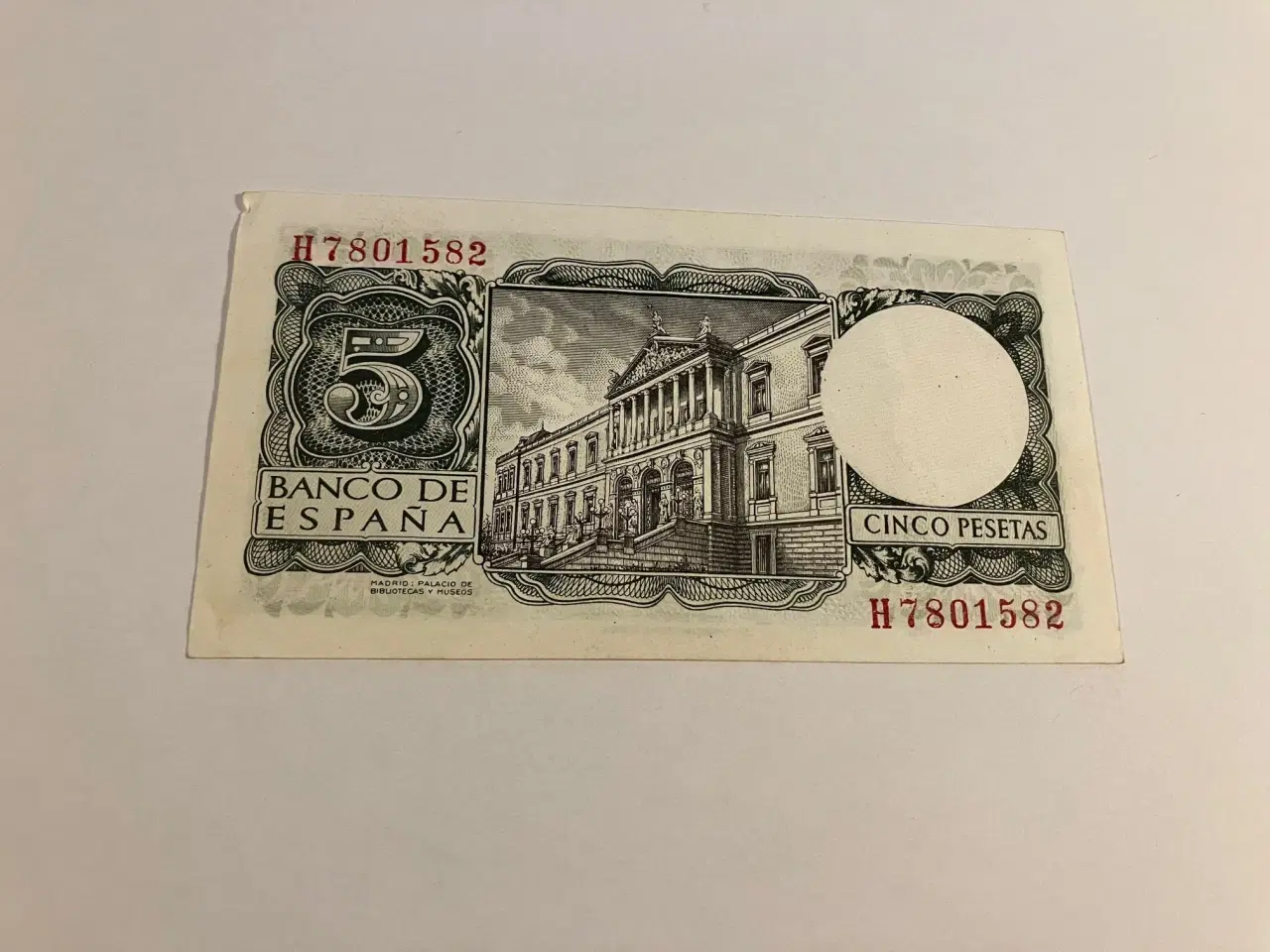 Billede 2 - 5 Pesetas 1954 Spain
