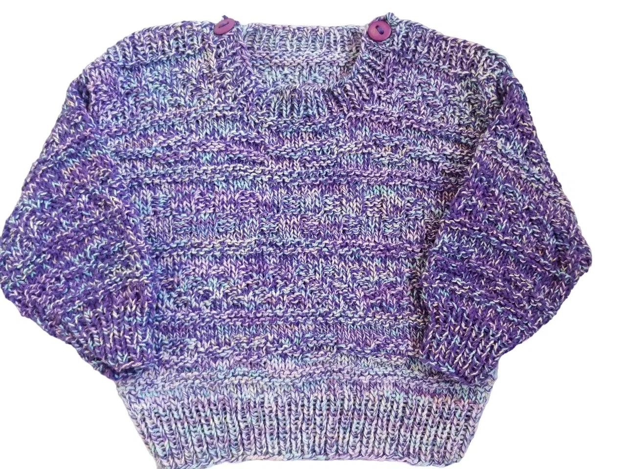 Billede 5 - håndlavede lilla baby sweater, str. 56