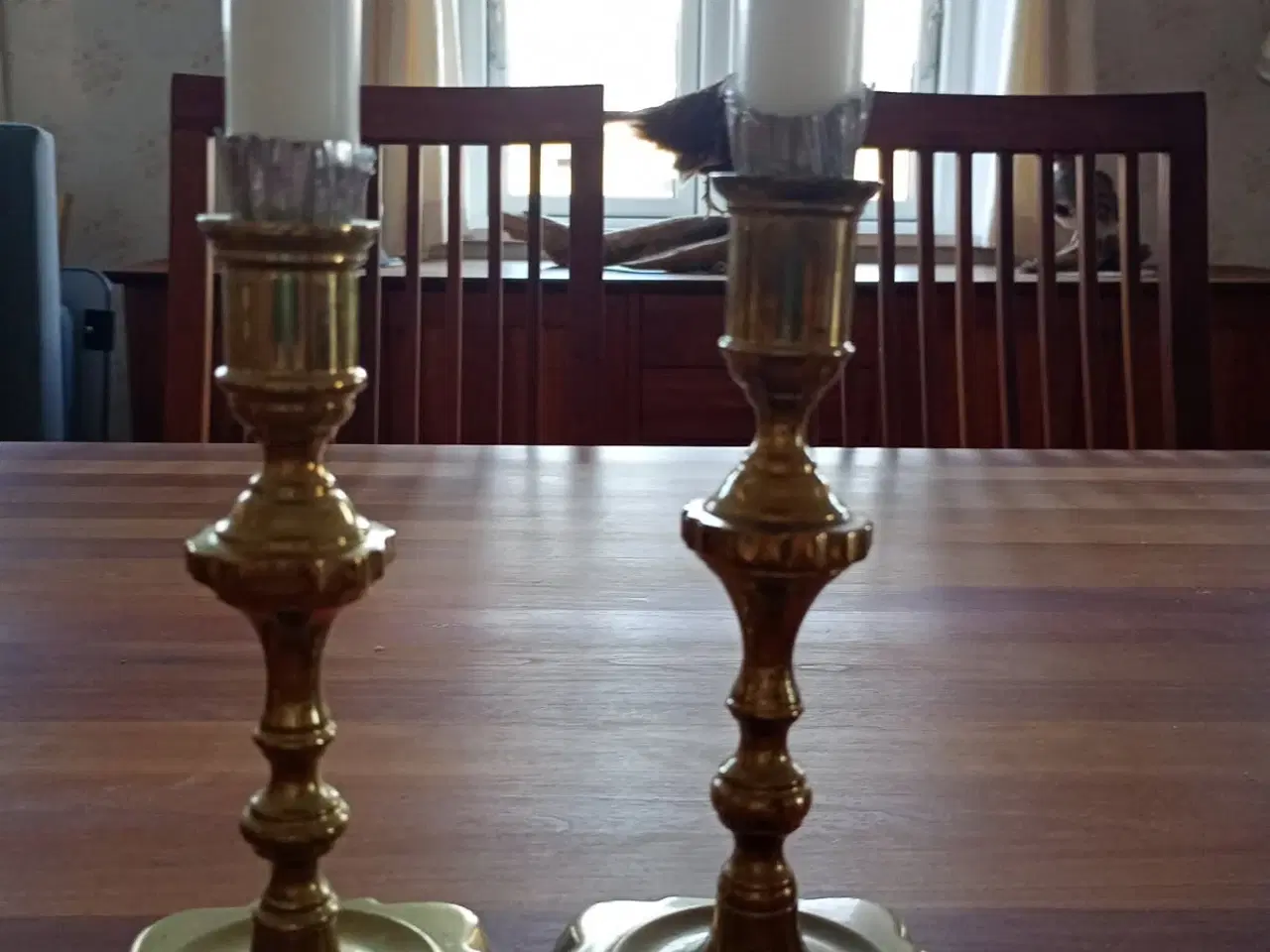 Billede 1 - Christiansfelder messing lysestager