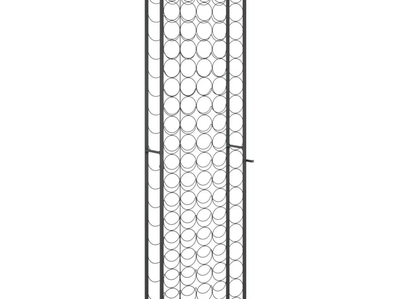 Billede 5 - Vinreol til 95 flasker 54x18x200 cm smedejern sort
