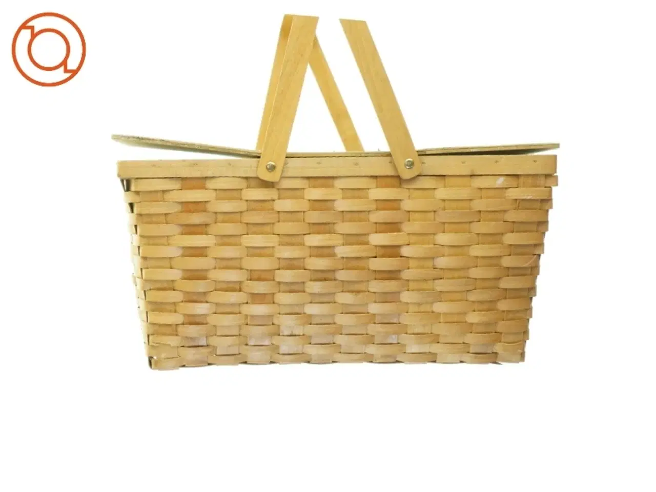 Billede 6 - Flettet Picnic kurv (str. 23 x 26 x 42 cm)