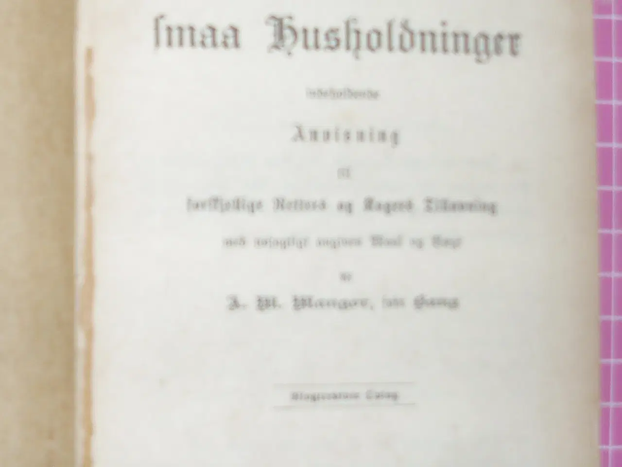 Billede 2 - Mangors Kogebog 1901