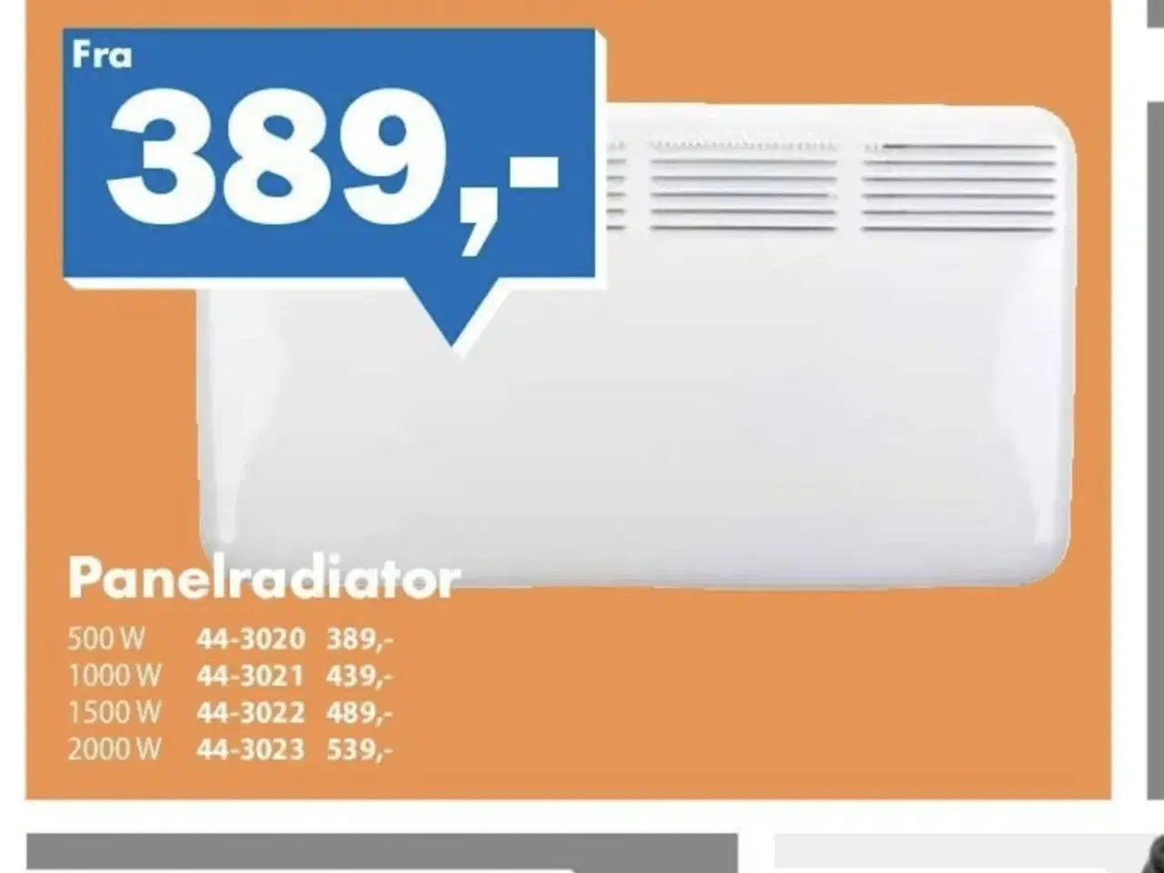 Billede 3 - Panelradiator / el radiator 500W