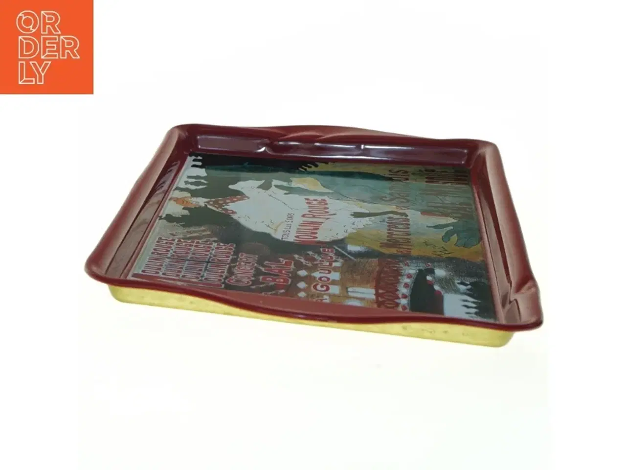 Billede 4 - Metallisk bakke med Moulin Rouge-motiv (str. 33 x 20 cm)