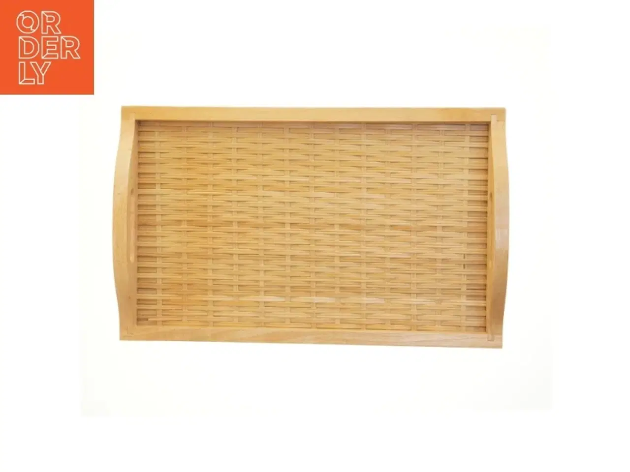 Billede 2 - Bakkebord med fletbund (str. 54x33,5 cm)