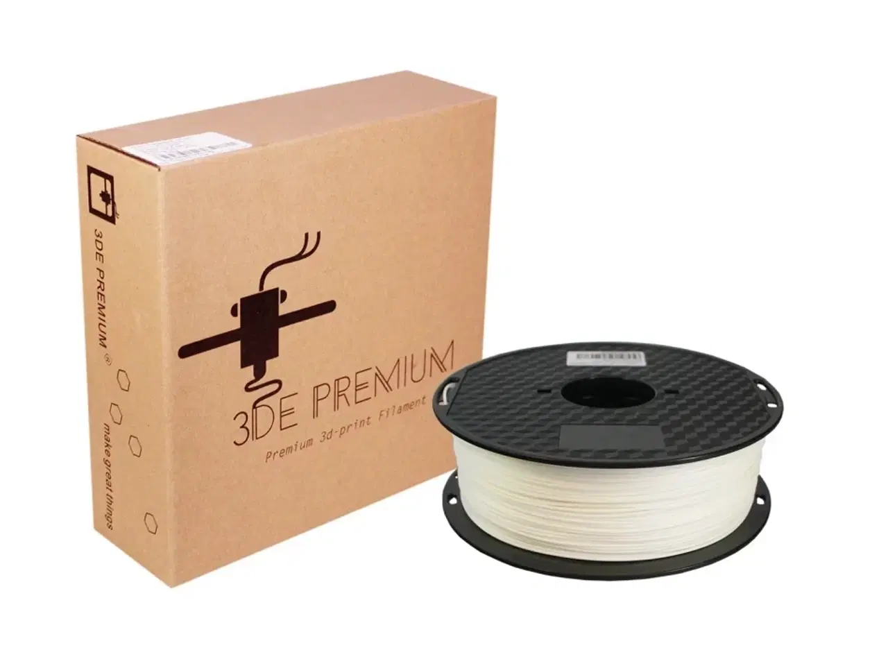 Billede 1 - Ghost White - 3DE Premium Matt - PLA - 1.75mm