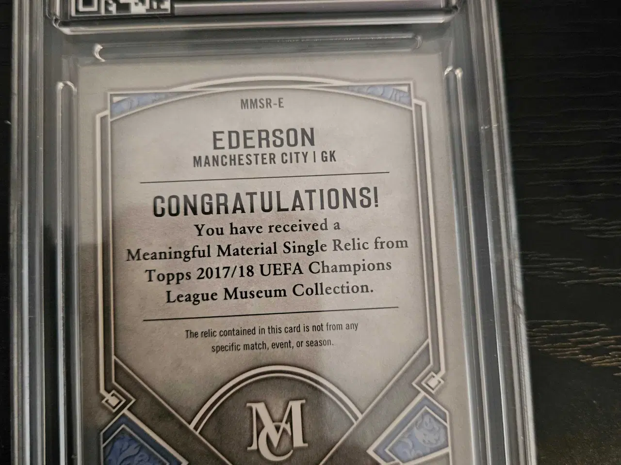 Billede 2 - Ederson Relic 59/80 Fodboldkort 