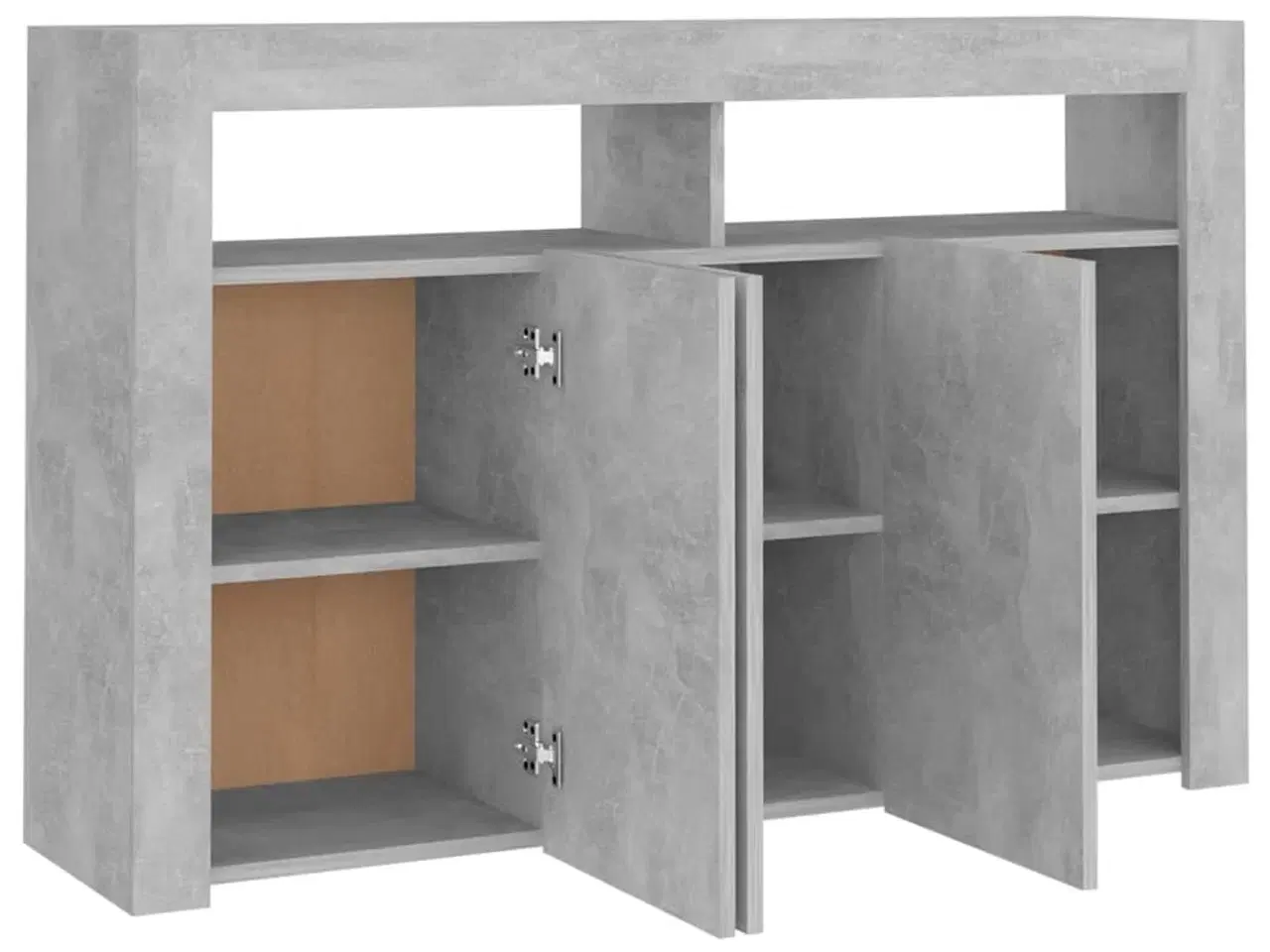 Billede 11 - Skænk med LED-lys 115,5x30x75 cm betongrå